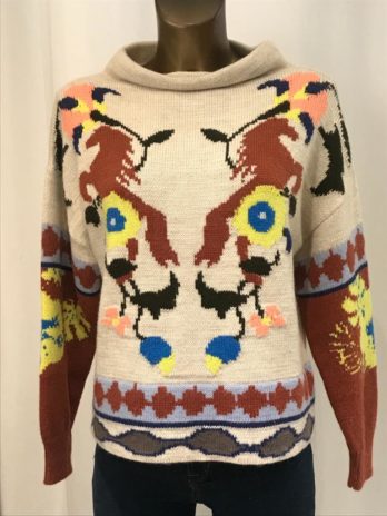 Pull col rond dégagé à motif Brest – Aldo Martins