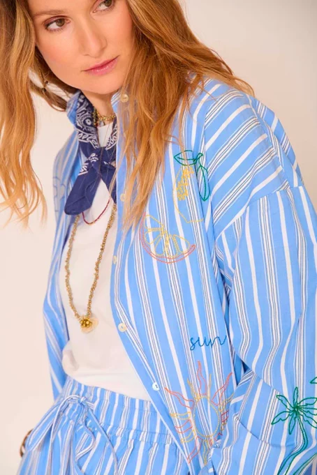 Chemise Croustille bleue MKT Studio